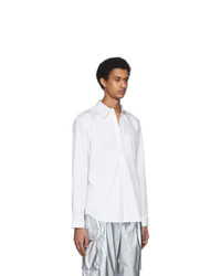 Tibi White Eco Poplin Classic Shirt