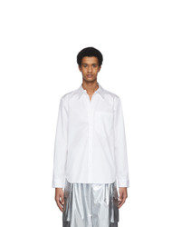 Tibi White Eco Poplin Classic Shirt