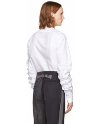Thom Browne White Extra Long Sleeves Shirt