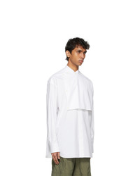 Valentino White Front Plastron Shirt