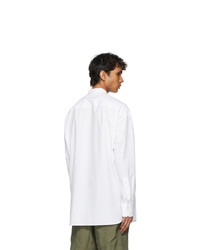 Valentino White Front Plastron Shirt