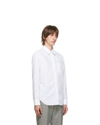 Maison Margiela White Gart Dyed Slim Shirt