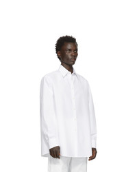 Valentino White Graphic Collar Shirt