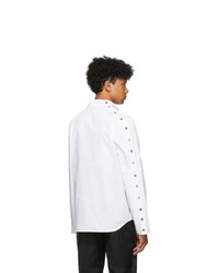Spencer Badu White Half Zip Dress Shirt
