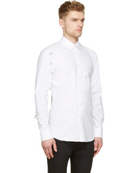 Alexander McQueen White Harness Button Up Shirt