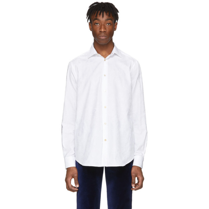 Paul Smith White Jacquard Goliath Shirt, $186 | SSENSE | Lookastic