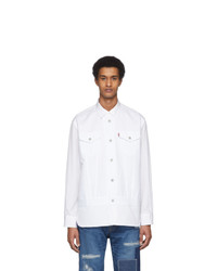 Junya Watanabe White Levis Edition Cotton Broadcloth Shirt