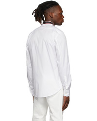 Alexander McQueen White Logo Tape Collar Shirt