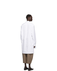 Hed Mayner White Long Slit Shirt