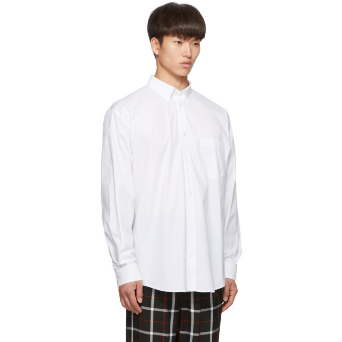 Balenciaga White Normal Fit Shirt, $319 | SSENSE | Lookastic