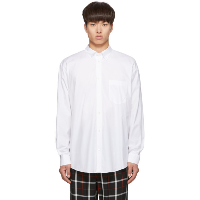 Balenciaga White Normal Fit Shirt, $319 | SSENSE | Lookastic