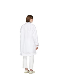 Maison Margiela White Oversized Organza Shirt