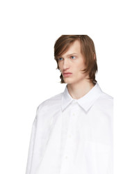 Maison Margiela White Oversized Organza Shirt