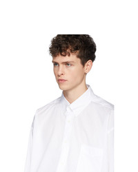 Maison Margiela White Oversized Voile Striped Shirt