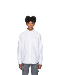 Thom Browne White Oxford Lace Up Shirt