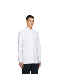 Drakes White Oxford Regular Fit Shirt