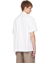 Sacai White Pleated Shirt