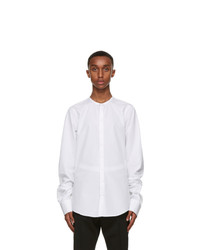 DSQUARED2 White Poplin Band Collar Shirt