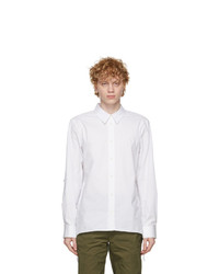 Helmut Lang White Poplin Laced Shirt