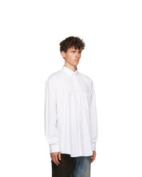 Balenciaga White Poplin Logo Shirt