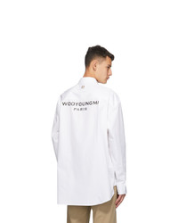 Wooyoungmi White Poplin Logo Shirt