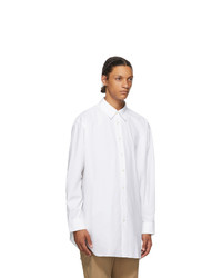 JW Anderson White Poplin Oversized Shirt