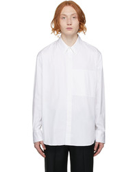 Solid Homme White Poplin Shirt