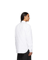 Dries Van Noten White Quilted Military Shirt