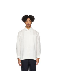 Issey Miyake Men White Ramie Shirt