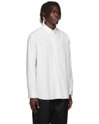 C2h4 White Raw Edge Shirt