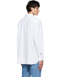 Nanamica White Regular Collar Wind Shirt