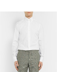 Tom Ford White Slim Fit Pinned Collar Cotton Shirt