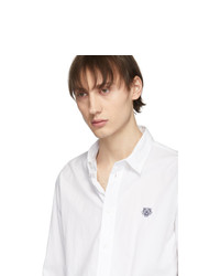 Kenzo White Tiger Crest Casual Fit Shirt