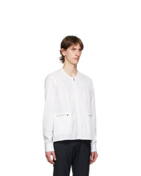 Cornerstone White Zip Up Shirt