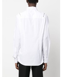 Les Hommes Zip Detail Long Sleeve Shirt