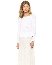 Alice + Olivia Air By Long Sleeve Boxy Top