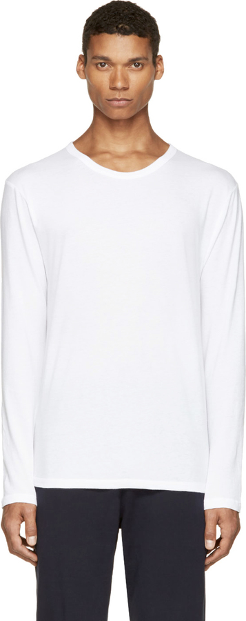 Alexander Wang T By White Pima Cotton Long Sleeve T Shirt | Where to ...