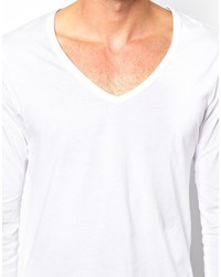 Asos Long Sleeve T Shirt With Deep V