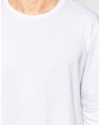 Asos Brand Longline Long Sleeve T Shirt With Crew Neck