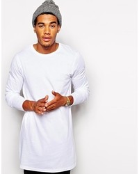Asos Brand Super Longline Long Sleeve T Shirt