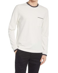 Club Monaco Club Monado Long Sleeve Pique Pocket T Shirt