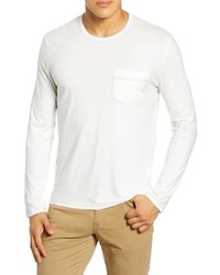 Billy Reid Contrast Stitch Long Sleeve Pocket T Shirt