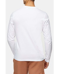 Topman Cotton Crewneck Long Sleeve T Shirt