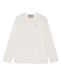 Gucci Double G Long Sleeved Cotton T Shirt