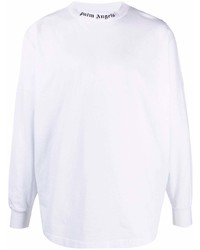 Palm Angels Double Logo Print Long Sleeve T Shirt