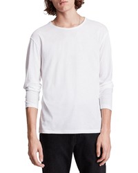 AllSaints Figure Raw Edge Long Sleeve Cotton T Shirt
