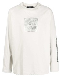 A-Cold-Wall* Foil Grid Long Sleeve Cotton T Shirt