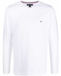 Tommy Hilfiger Logo Embroidered Long Sleeve T Shirt