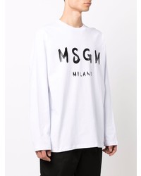 MSGM Logo Long Sleeve T Shirt