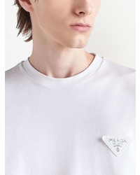 Prada Logo Patch Long Sleeve T Shirt
